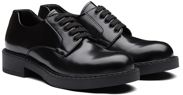 Prada Matte Leather Lace-Up Shoes 'Black' 2EE345_P39_F0002 Lookbook Prada Matte Leather Lace-Up Shoes 'Black' 2EE345_P39_F0002