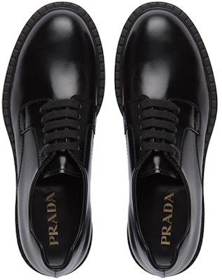 Prada Matte Leather Lace-Up Shoes 'Black' 2EE345_P39_F0002 Shop Prada Matte Leather Lace-Up Shoes 'Black' 2EE345_P39_F0002