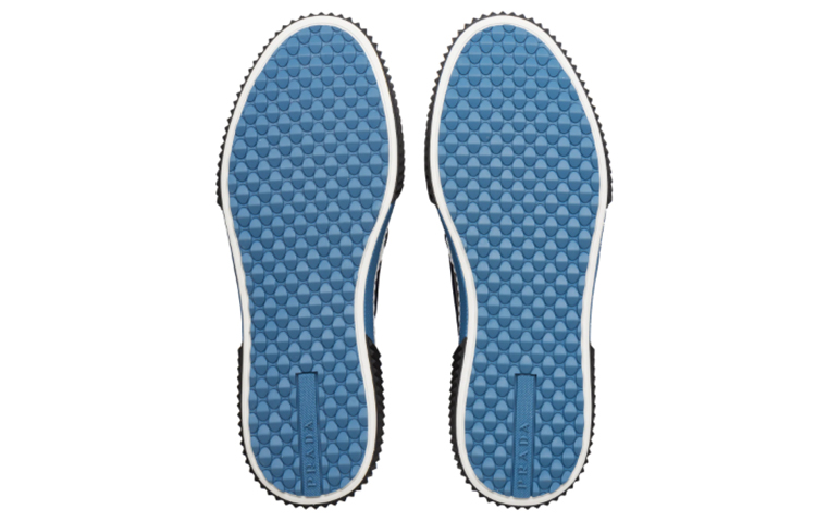 Prada Mesh Fabric Loafers 'Black Blue' 圖 5