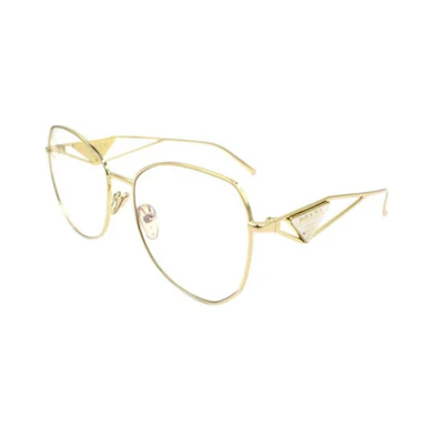 PRADA Metal Butterfly Logo Sunglasses Gold Unisex Fashion Statement Eyewear. 0PR57YS-ZVN08N