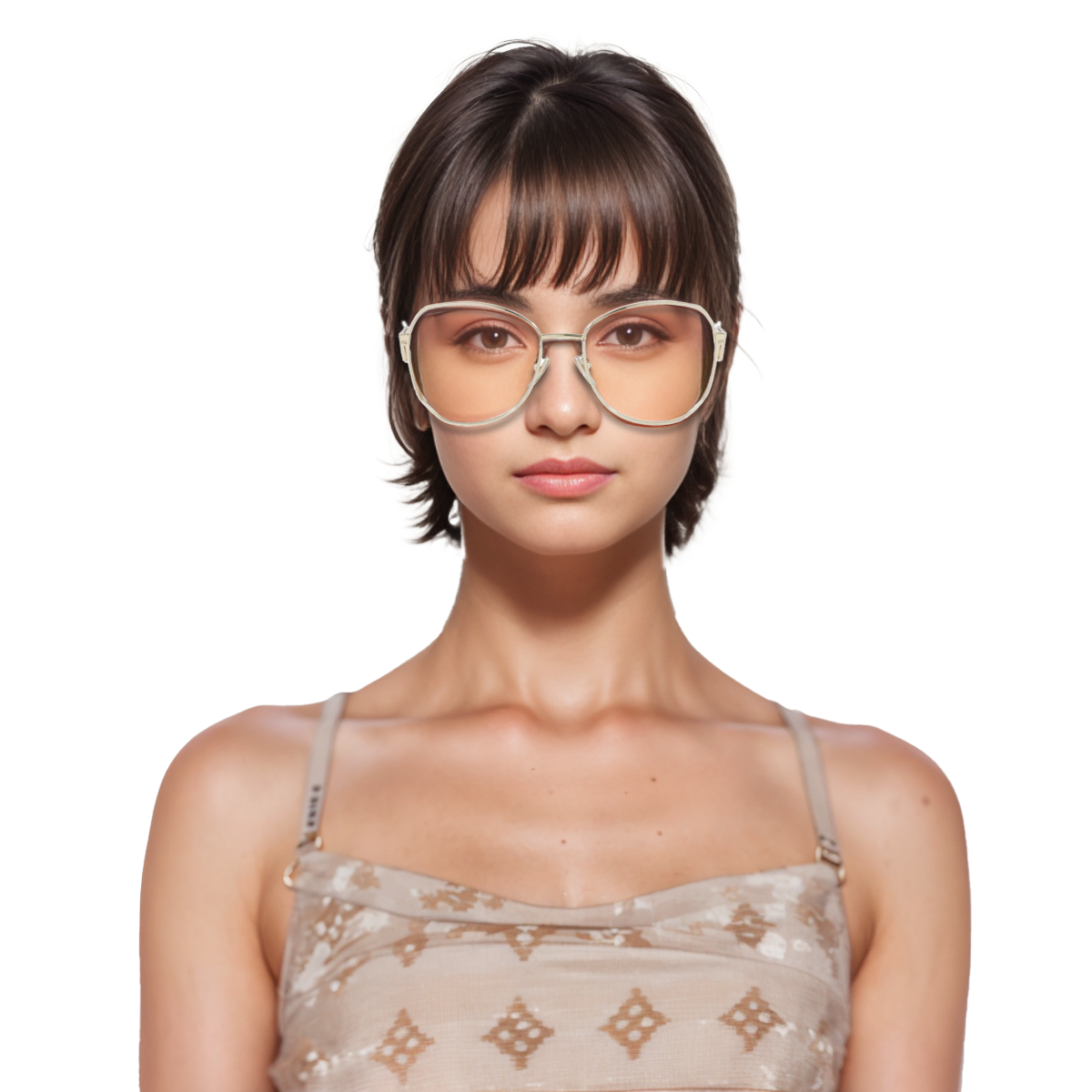 PRADA Metal Butterfly Logo Sunglasses Gold Unisex Fashion Statement Eyewear. 0PR57YS-ZVN08N 圖 4