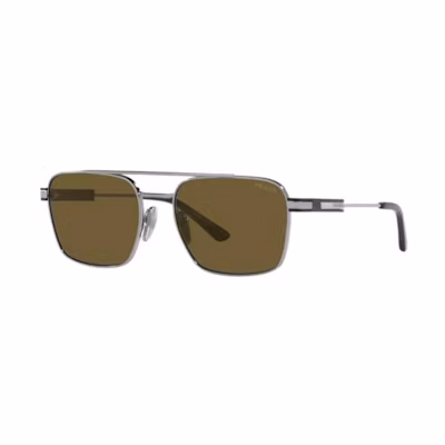 PRADA Metal Square Sunglasses Unisex Couple Style Silver. PR67ZS5AV01T