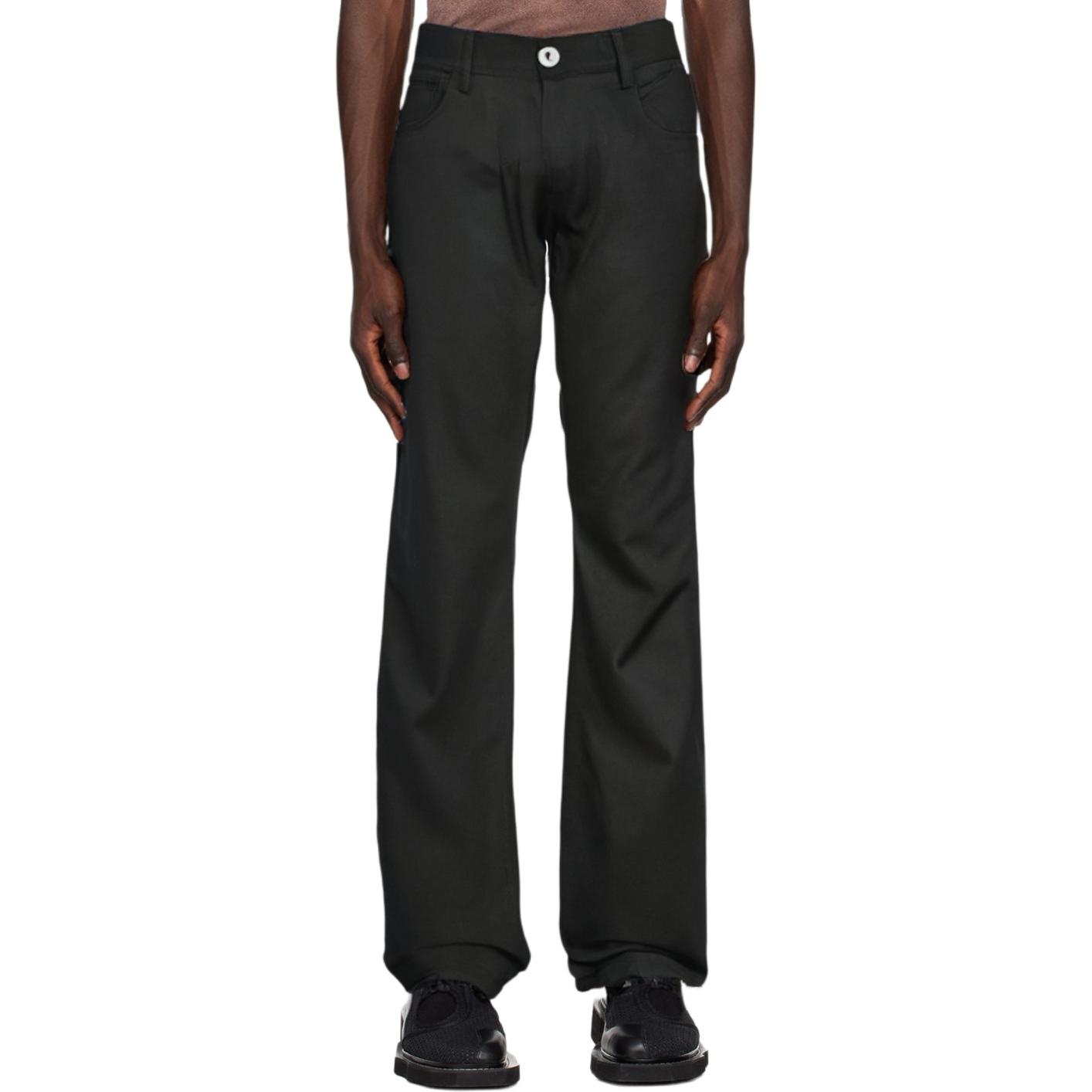 Shop PRADA Mid-Rise Straight-Leg Jeans Black GEP178-1W41-F0557-S-202