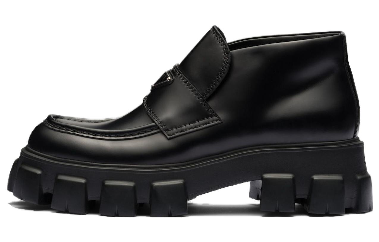 Prada Monolith 'Black Patent Leather Slip-On'