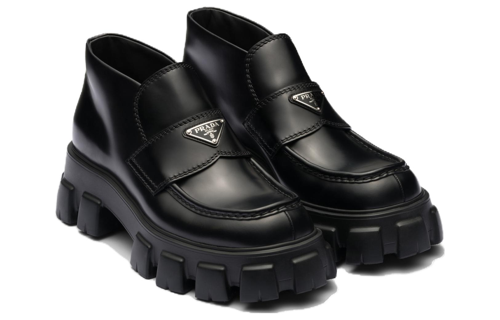 Prada Monolith 'Black Patent Leather Slip-On' 圖 2