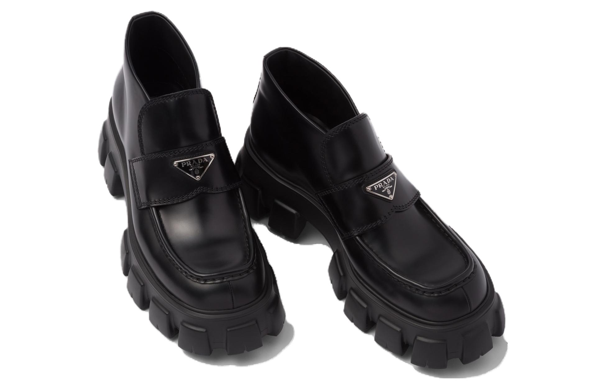 Prada Monolith 'Black Patent Leather Slip-On' 圖 3