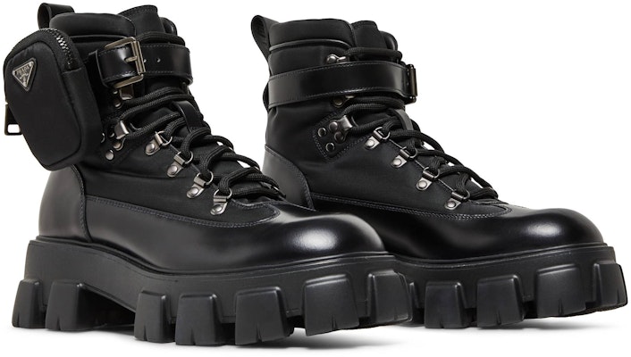 普拉达黑色亮面Rois Monolith短靴 1T255M-3L09-F0002 Cheap 普拉达黑色亮面Rois Monolith短靴 1T255M-3L09-F0002