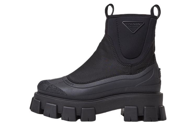 Prada Monolith Boots 'Black Logo'