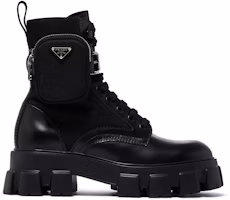 Prada Monolith Brushed Leather and Nylon Boot 'Black' 2UE007-3LFR-F0002 Prada Monolith Brushed Leather and Nylon Boot 'Black' 2UE007-3LFR-F0002