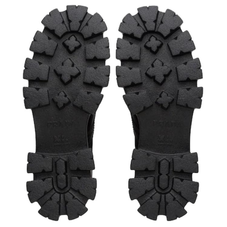 Prada Monolith Brushed Leather and Nylon Lace Up 'Black' 圖 5