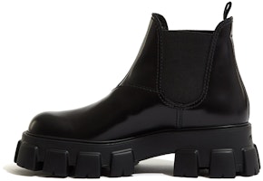 Prada Monolith Brushed Leather Chelsea Boot 'Black' 2TE174-B4L-F0002 Prada Monolith Brushed Leather Chelsea Boot 'Black' 2TE174-B4L-F0002