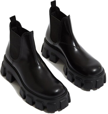 Prada Monolith Brushed Leather Chelsea Boot 'Black' 2TE174-B4L-F0002 Lookbook Prada Monolith Brushed Leather Chelsea Boot 'Black' 2TE174-B4L-F0002