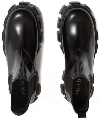 Prada Monolith Brushed Leather Chelsea Boot 'Black' 2TE174-B4L-F0002 Purchase Prada Monolith Brushed Leather Chelsea Boot 'Black' 2TE174-B4L-F0002