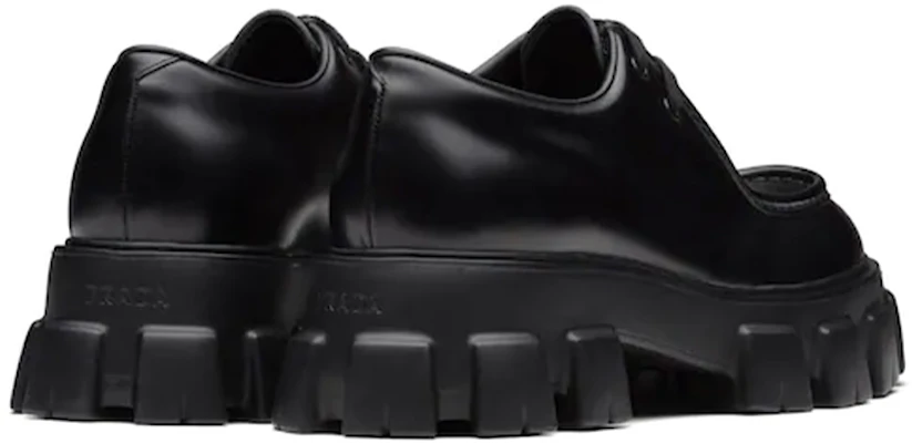Prada Monolith 亮面皮革綁帶鞋 '黑色' 2EE355-B4L-F0002 Lookbook Prada Monolith 亮面皮革綁帶鞋 '黑色' 2EE355-B4L-F0002