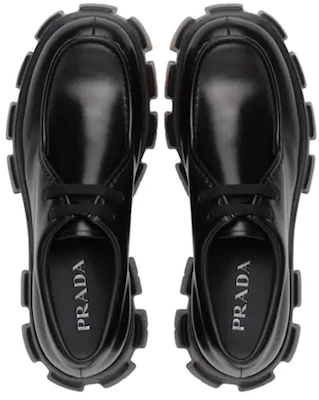 Prada Monolith 亮面皮革綁帶鞋 '黑色' 2EE355-B4L-F0002 Shop Prada Monolith 亮面皮革綁帶鞋 '黑色' 2EE355-B4L-F0002