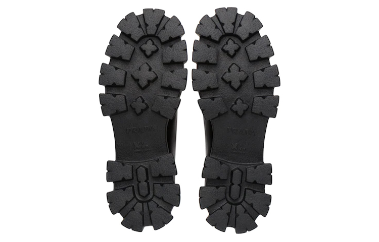 Purchase Prada Monolith 亮面皮革綁帶鞋 '黑色' 2EE355-B4L-F0002