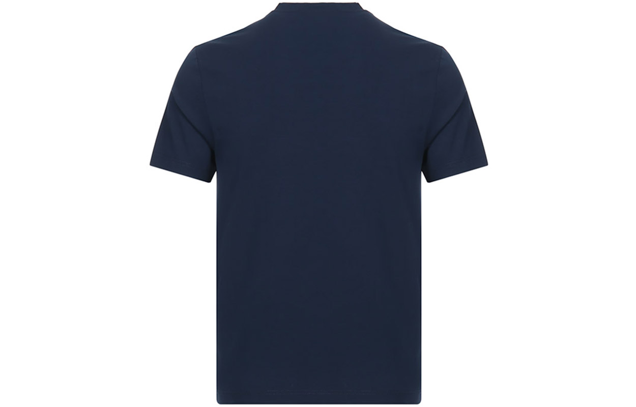 Lookbook PRADA Camiseta Azul Marino de Algodón con Cuello en V y Mangas Cortas UJM565-1UOR-F0124-S-092