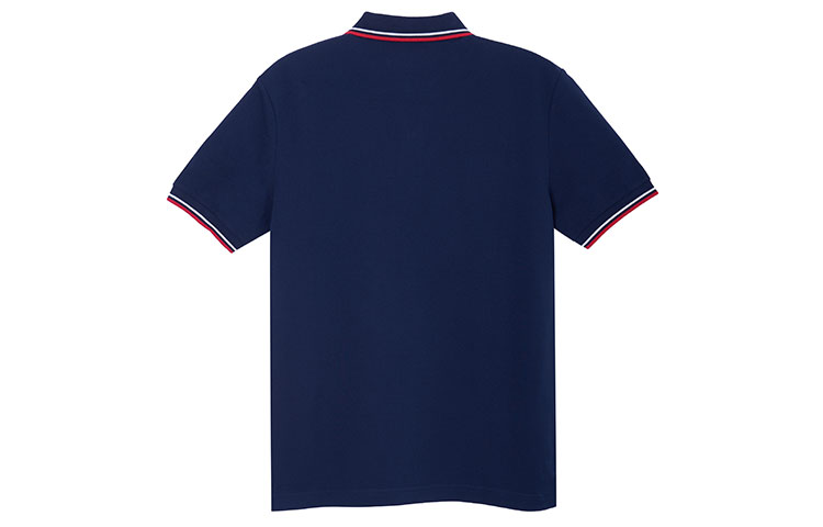 Lookbook 普拉达海军蓝条纹Logo翻领POLO衫 SJN256-322-F0SJB