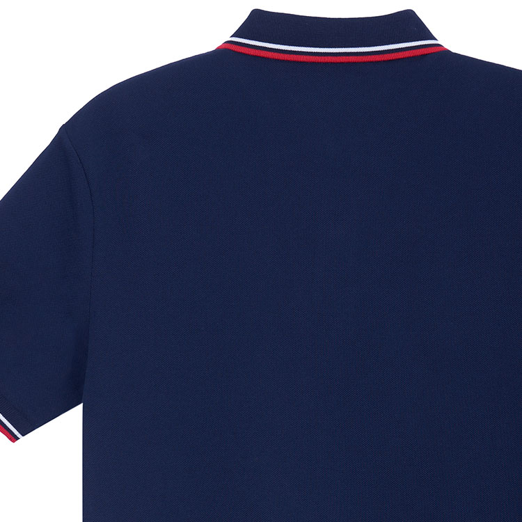 Sizing 普拉达海军蓝条纹Logo翻领POLO衫 SJN256-322-F0SJB