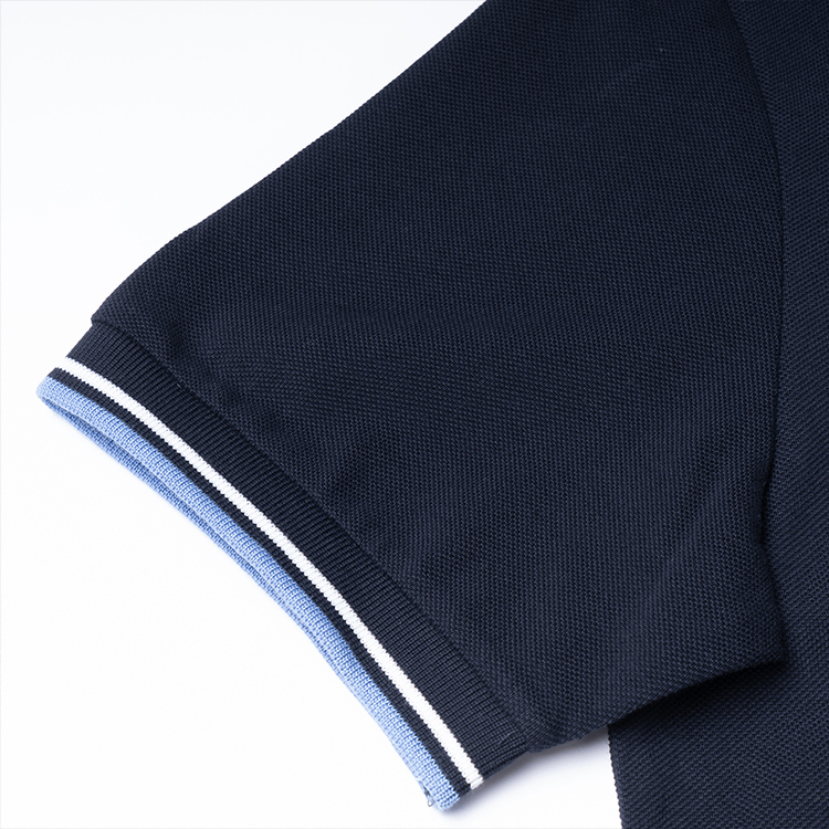 Details for PRADA Polo de Manga Corta Azul Marino con Logo y Rayas. SJN256-322-F01AE