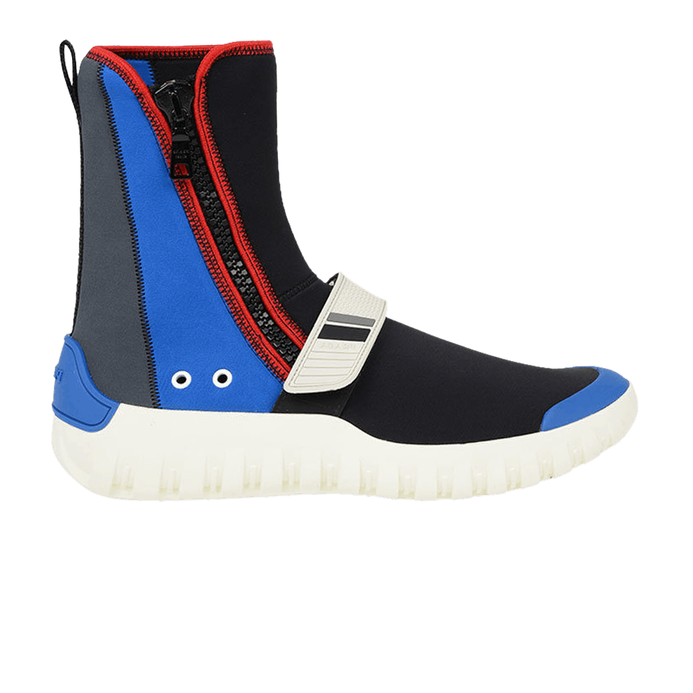 Buy 普拉达拼色黑蓝潜水高筒靴 4T3094-1O4L-F0UDE