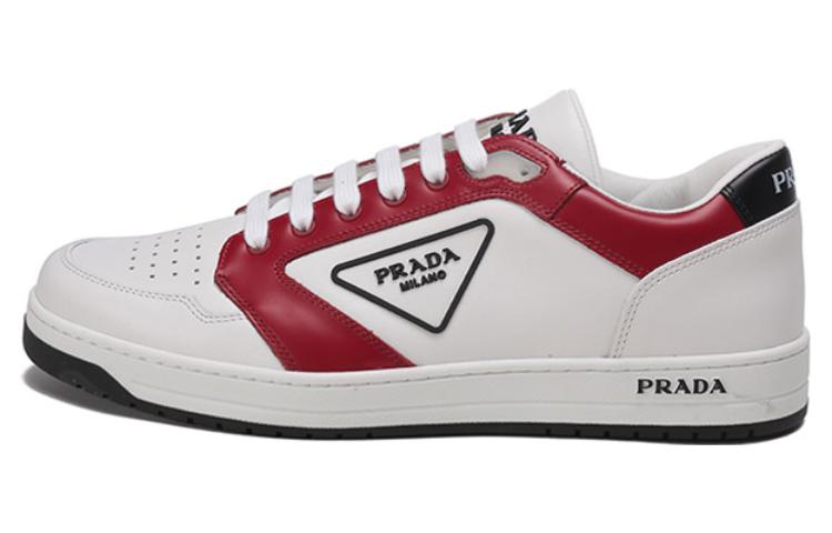 Buy Prada New Avenue Kulit Rendah 'Putih Merah' 2EE363-3LJ7-F0H5A