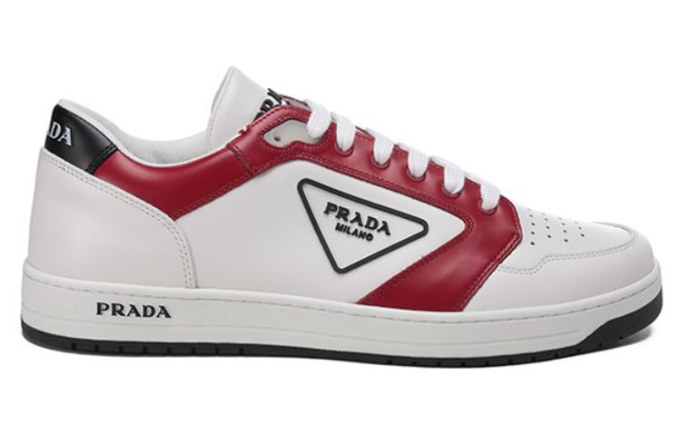Order Prada New Avenue Kulit Rendah 'Putih Merah' 2EE363-3LJ7-F0H5A