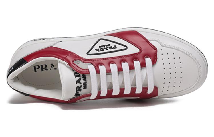 Purchase Prada New Avenue Kulit Rendah 'Putih Merah' 2EE363-3LJ7-F0H5A