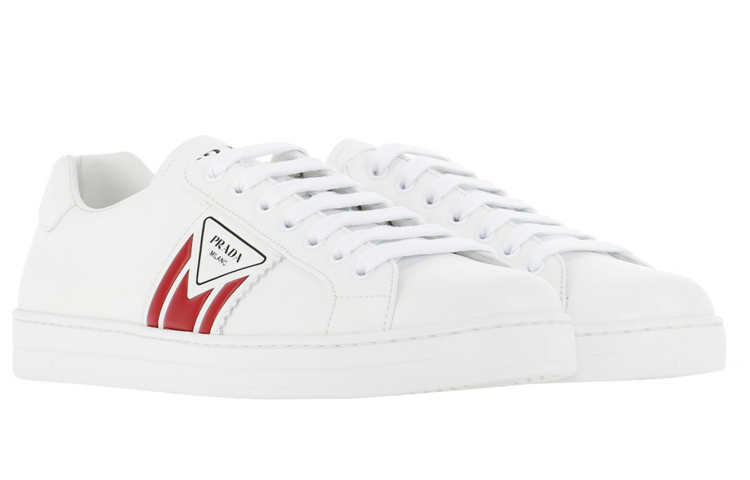 Prada New Avenue Leather Low 'White Red' 圖 3
