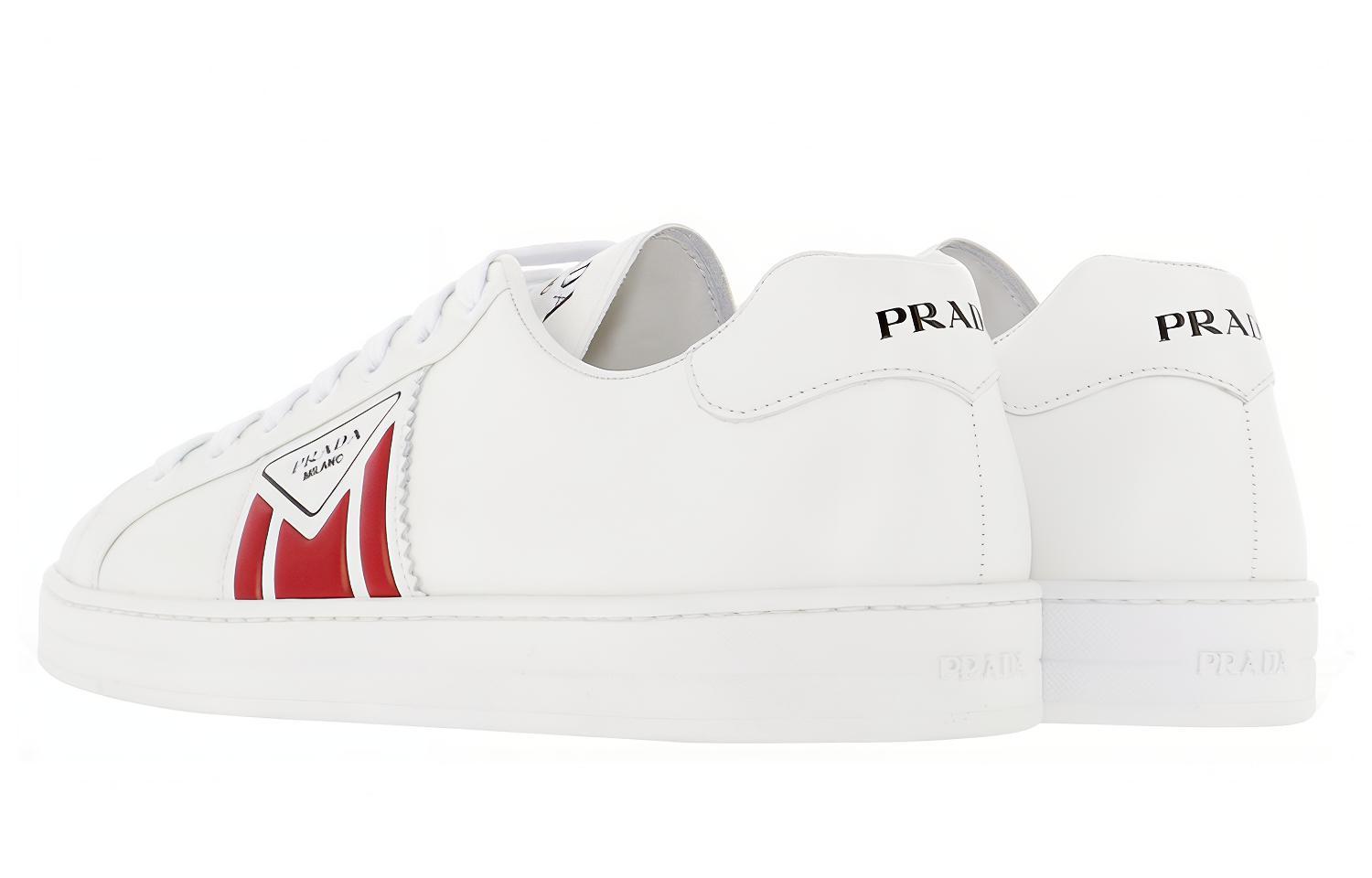 Prada New Avenue Leather Low 'White Red' 圖 4