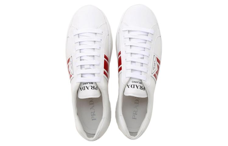Prada New Avenue Leather Low 'White Red' 圖 5