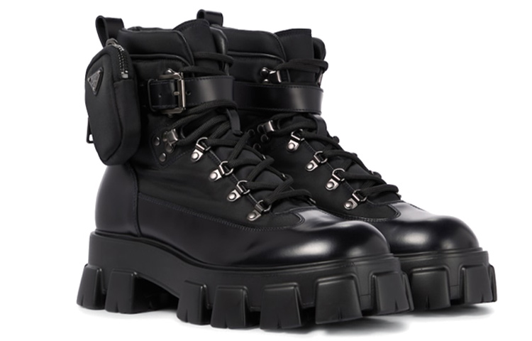 Prada Nylon Combat Boots 'Black' 圖 2