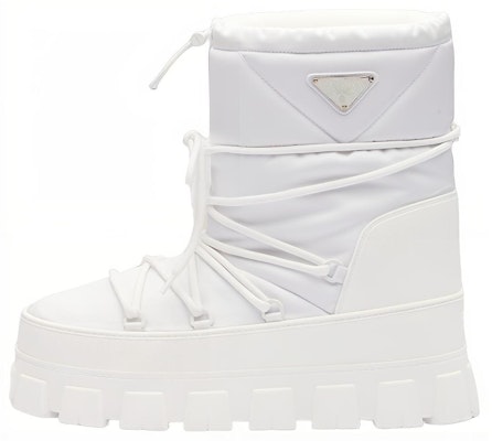 Prada Nylon Gabardine Logo Platform Ankle 'Sepatu Boot Salju Putih' 2U007N_3LFV_F0009_F_040 Buy Prada Nylon Gabardine Logo Platform Ankle 'Sepatu Boot Salju Putih' 2U007N_3LFV_F0009_F_040