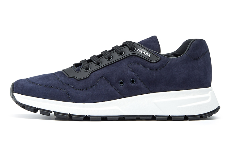 Prada Nylon Gabardine Low-Top Sneakers 'Deep Blue'