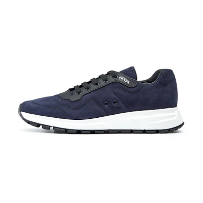 Prada Nylon Gabardine Low-Top Sneakers 'Deep Blue'