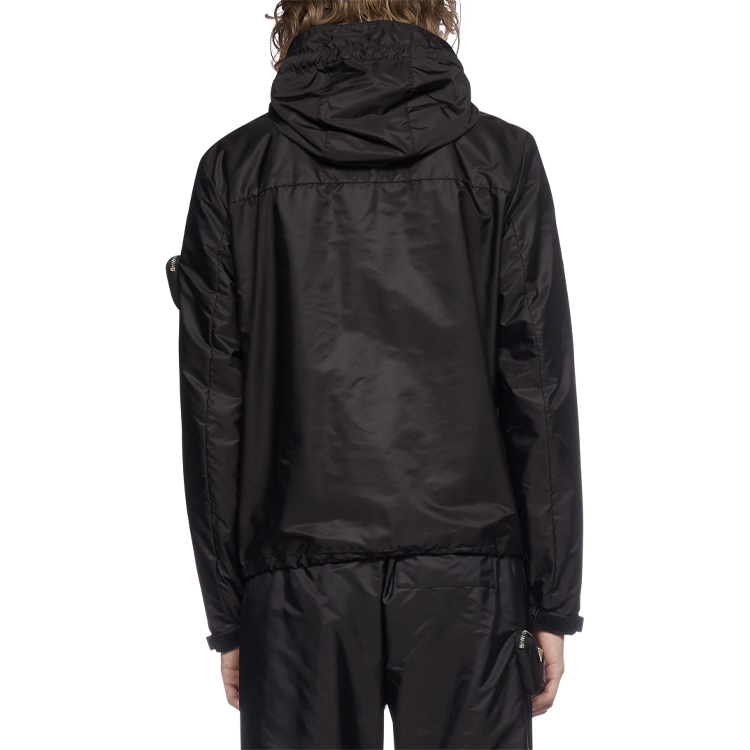 Purchase Prada 尼龍連帽夾克附倒三角標誌袖袋 SGB9091WQ9-F0002