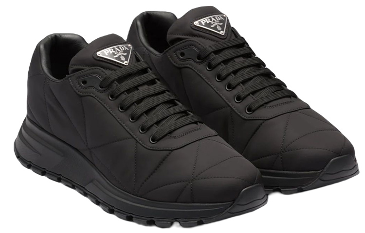 Prada Nylon Quilted Sneakers 'Black' 圖 2