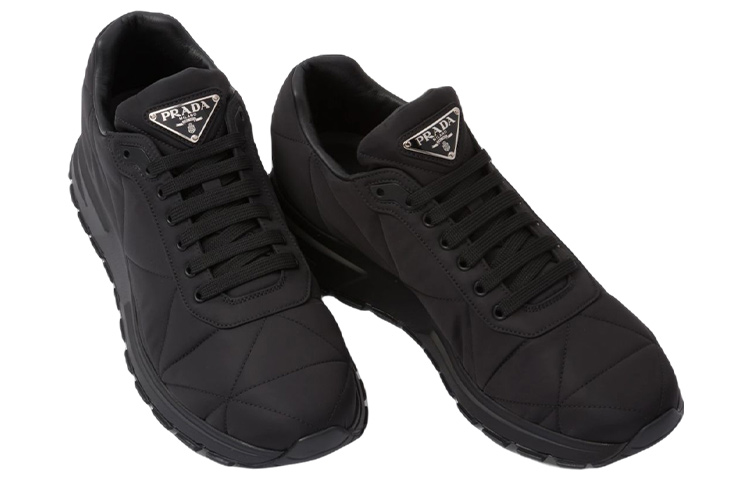Prada Nylon Quilted Sneakers 'Black' 圖 3