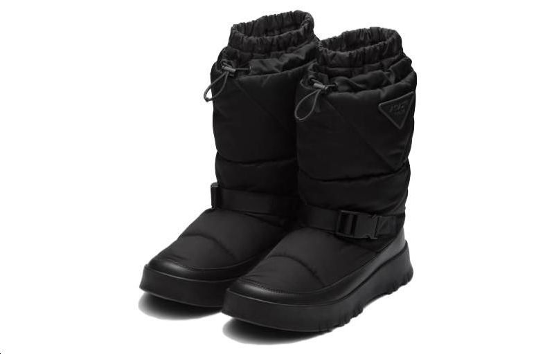 Prada Nylon Round-Toe Drawstring Ankle Boots 'Black' 圖 4