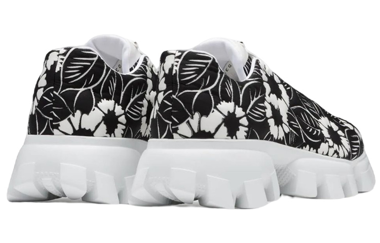 Prada Nylon Sneaker 'Floral Print Black and White' 圖 3