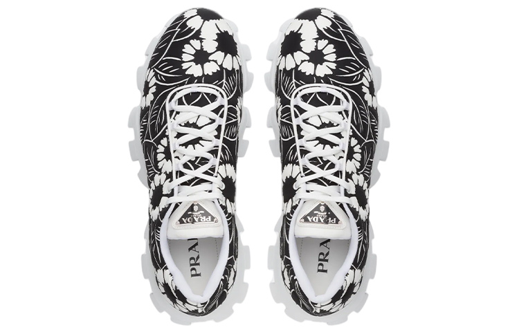 Prada Nylon Sneaker 'Floral Print Black and White' 圖 4