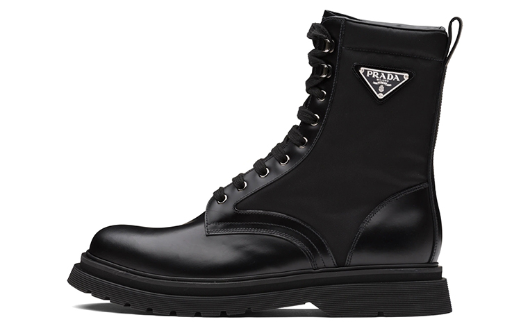 Buy Botas Prada de Nylon y Gamuza de Cuero 'Negro' 2UE011_3L09_F0002