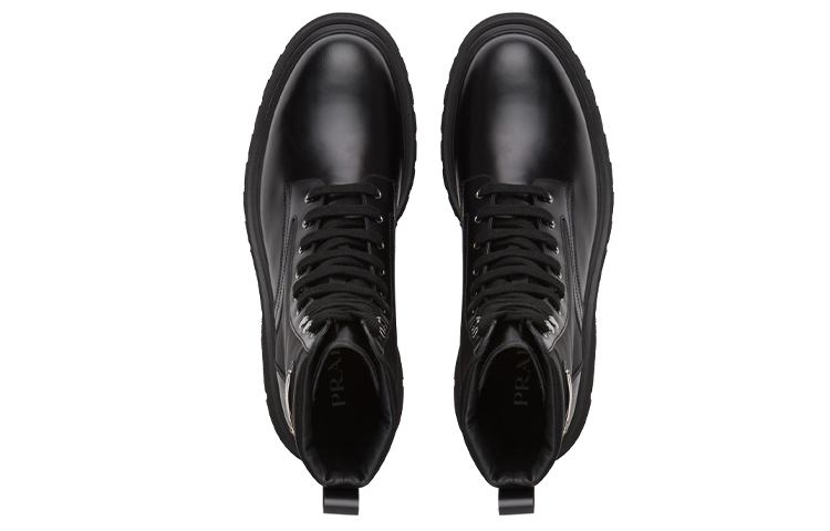 Shop Botas Prada de Nylon y Gamuza de Cuero 'Negro' 2UE011_3L09_F0002