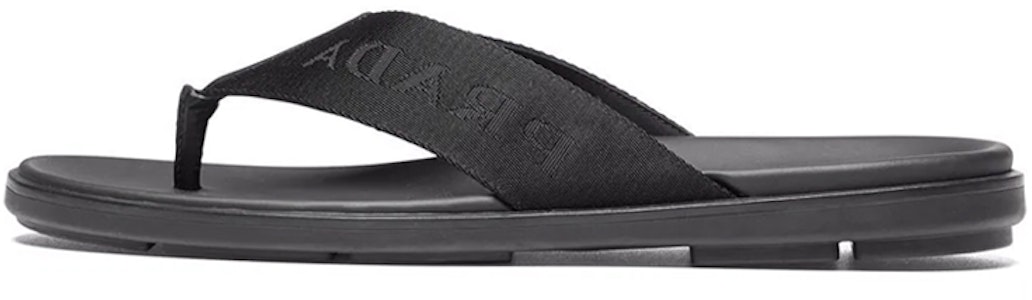 Sandalias Prada Nylon Tape Thong de Cuero Negro 2Y3028_3L74_F0002 Buy Sandalias Prada Nylon Tape Thong de Cuero Negro 2Y3028_3L74_F0002