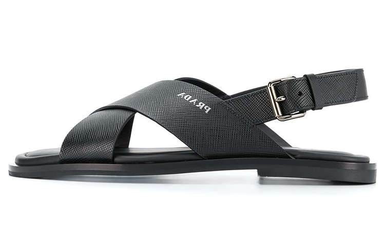 Prada Open Toe Buckle Slide Sandals 'Black' 2X3016_3E0N_F0002