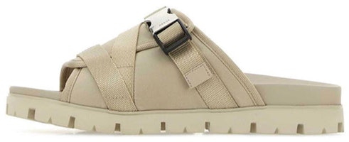 Prada Open Toe Flat Sandals 'Beige' 2X3079_3L74_F0F24 Prada Open Toe Flat Sandals 'Beige' 2X3079_3L74_F0F24