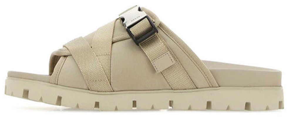 Prada Open Toe Flat Sandals 'Beige' 2X3079_3L74_F0F24 Buy Prada Open Toe Flat Sandals 'Beige' 2X3079_3L74_F0F24