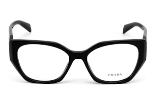PRADA Optical Glasses Black Unisex Irregular Frame with Side Logo. PR18WV1AB1O1 PRADA Optical Glasses Black Unisex Irregular Frame with Side Logo. PR18WV1AB1O1