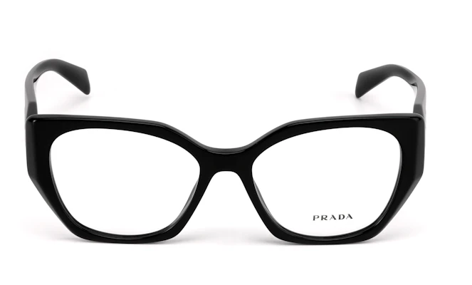 PRADA Optical Glasses Black Unisex Irregular Frame with Side Logo. PR18WV1AB1O1 Buy PRADA Optical Glasses Black Unisex Irregular Frame with Side Logo. PR18WV1AB1O1