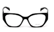 Order PRADA Optical Glasses Black Unisex Irregular Frame with Side Logo. PR18WV1AB1O1
